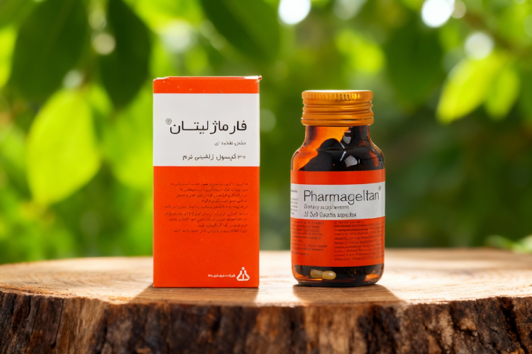 کپسول فارماژلیتان برای چاقی - تصویر کپسول روی سطح چوبی